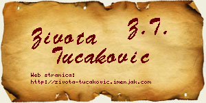 Života Tucaković vizit kartica